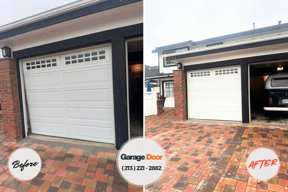 Before and after: garage door repair Cherokee Village, AR